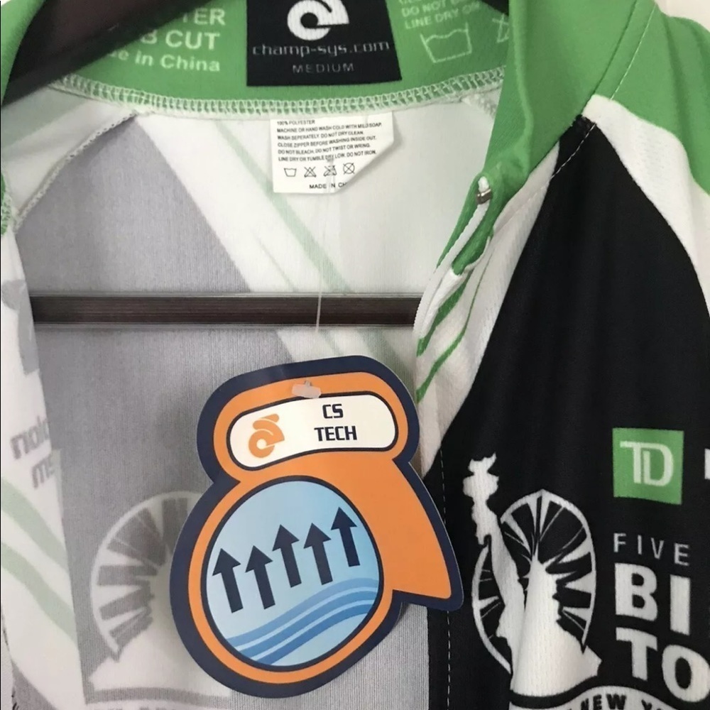 Five boro bike tour 2011 sz. M cycling jersey New York Green NWT - Picture 4 of 4